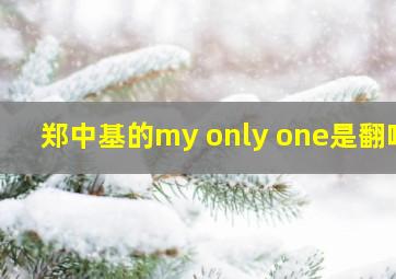 郑中基的my only one是翻唱